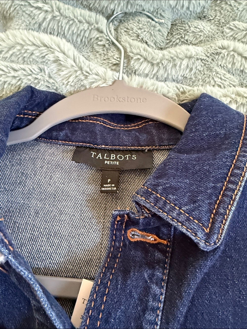 Talbots Deep Blue Short-Sleeve Denim Jacket - Picture 3 of 5